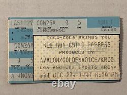 1991 Red Hot Chili Peppers Pearl Jam Nirvana Los Angeles Concert Ticket Stub