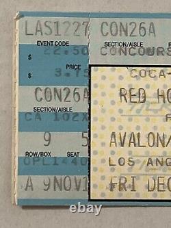 1991 Red Hot Chili Peppers Pearl Jam Nirvana Los Angeles Concert Ticket Stub