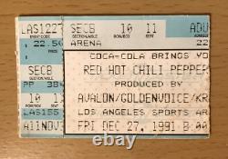 1991 Red Hot Chili Peppers Pearl Jam Nirvana Los Angeles Concert Ticket Stub 11