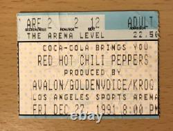 1991 Red Hot Chili Peppers Pearl Jam Nirvana Los Angeles Concert Ticket Stub 212