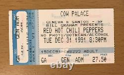 1991 Red Hot Chili Peppers Pearl Jam / Nirvana San Francisco Concert Ticket Stub