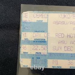 1991 Red Hot Chili Peppers Pearl Jam Nirvana Tempe AZ Concert Ticket Stub