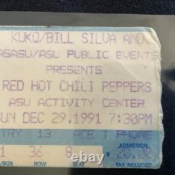 1991 Red Hot Chili Peppers Pearl Jam Nirvana Tempe AZ Concert Ticket Stub