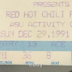 1991 Red Hot Chili Peppers Pearl Jam Nirvana Tempe AZ Concert Ticket Stub