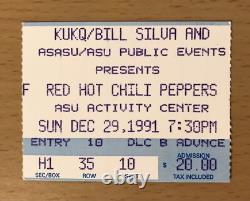 1991 Red Hot Chili Peppers / Pearl Jam / Nirvana Tempe Az. Concert Ticket Stub 2