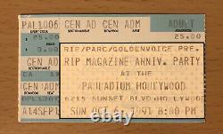 1991 Rip Magazine Party Hollywood Concert Ticket Stub Pass Pearl Jam Soundgarden