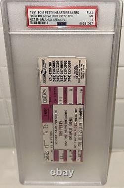 1991 Tom Petty Into The Great Wide Open Tour Concert Music Ticket Stub PSA 7