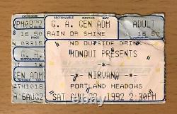 1992 Nirvana Nevermind Tour Portland Concert Ticket Stub Kurt Cobain Dave Grohl