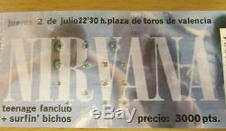 1992 Nirvana Valencia Spain Nevermind Tour Concert Ticket Stub Kurt Cobain Grohl
