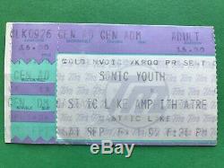 1992 Sonic Youth Mudhoney Kurt Cobain Castaic Lake Concert Ticket Stub Nirvana