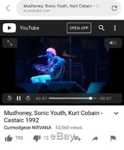 1992 Sonic Youth Mudhoney Kurt Cobain Castaic Lake Concert Ticket Stub Nirvana