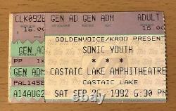 1992 Sonic Youth Mudhoney Kurt Cobain Castaic Lake Concert Ticket Stub Nirvana 2
