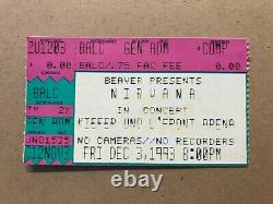 1993 NIRVANA CONCERT TICKET STUB KURT COBAIN In Utero Grohl New Orleans Dec 3