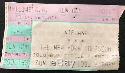 1993 NIRVANA New York Colliseum CONCERT TICKET STUB KURT COBAIN DAVE GROHL UTERO
