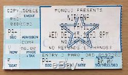 1993 Nirvana Boise Concert Ticket Stub Kurt Cobain Dave Grohl In Utero Melvins