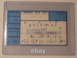 1993 Nirvana Kurt Cobain Concert Ticket Stub Dec 14 1993 Salem Armory