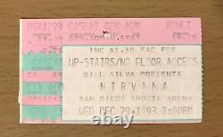 1993 Nirvana San Diego Concert Ticket Stub Kurt Cobain In Utero Nevermind Grohl