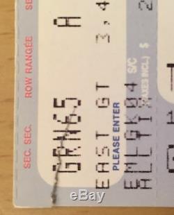 1993 Nirvana Toronto Concert Ticket Stub Kurt Cobain Dave Grohl In Utero Blew