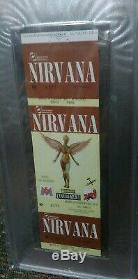 1994 Nirvana Very Rare Concert Ticket Stub Kurt Cobain PSA Authenticated FULL