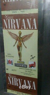 1994 Nirvana Very Rare Concert Ticket Stub Kurt Cobain PSA Authenticated FULL