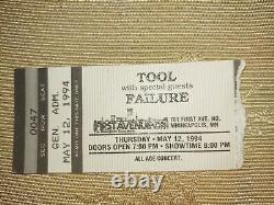 1994 Tool Concert Ticket Stub First Avenue, Minneapolis, MN