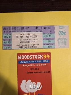 1994 Woodstock 94 Concert Ticket Stub Receipt Official Guide Coins Full Package