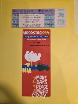1994 Woodstock 94 Concert Ticket Stub Receipt Official Guide Coins Full Package