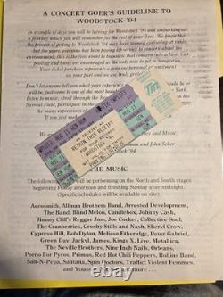 1994 Woodstock 94 Concert Ticket Stub Receipt Official Guide Coins Full Package