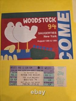 1994 Woodstock 94 Concert Ticket Stub Receipt Official Guide Coins Full Package