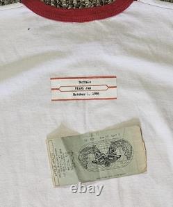 1996 Official Pearl Jam Concert RingerShirt XL & Ticket Stub. 10/1/96