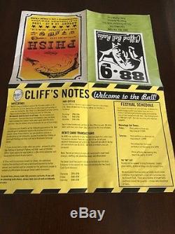 1996 Phish Clifford Ball Concert Ticket Stub and Grounds Rules Map