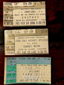 1998 JOHN CALE/CREATURES NOHOW TOUR vtg concert tour t-shirt (L)+4TICKET STUBS