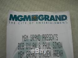 1999, Bob Dylan Zippo Lighter +paul Simon, Mgm Grand Las Vegas Concert Ticket Stub