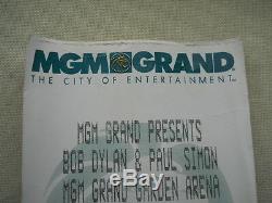 1999, Bob Dylan Zippo Lighter +paul Simon, Mgm Grand Las Vegas Concert Ticket Stub