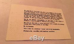 1st MTV 1984 Music Awards Concert Ticket Stub & 40 Page Program MADONNA BOWIE