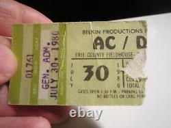 2 1980 Ac/dc Concert Ticket Stubs Used & 1 1985 Ac/dc Ticket Stub Ofc-t2