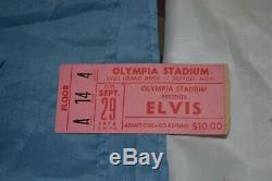 2 Elvis Concert Worn Scarf Scarves Olympia Stadium Ticket Stub