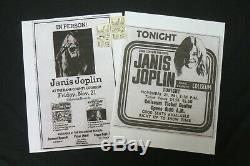2 Rare Janis Joplin Concert Ticket Stubs 1969 Dane County Memorial Coliseum