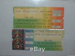 2 THE WHO / CLASH 1982 Concert Ticket Stubs SHEA STADIUM Joe Strummer MEGA RARE