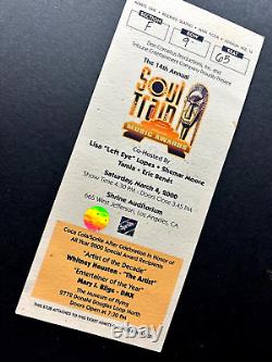 2000 SOUL TRAIN AWARDS PRINCE / WHITNEY HOUSTON Hologram Concert Ticket Stub