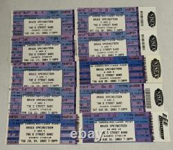 2003 Bruce Springsteen & E Street Band x10 Night Run Concert Ticket Stub Lot Set