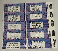 2003 Bruce Springsteen & E Street Band x10 Night Run Concert Ticket Stub Lot Set