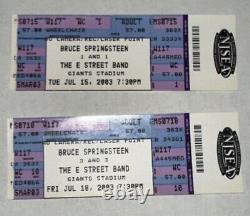 2003 Bruce Springsteen & E Street Band x10 Night Run Concert Ticket Stub Lot Set