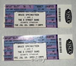 2003 Bruce Springsteen & E Street Band x10 Night Run Concert Ticket Stub Lot Set