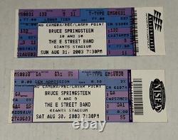 2003 Bruce Springsteen & E Street Band x10 Night Run Concert Ticket Stub Lot Set