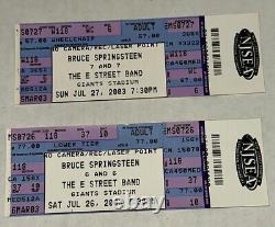 2003 Bruce Springsteen & E Street Band x10 Night Run Concert Ticket Stub Lot Set