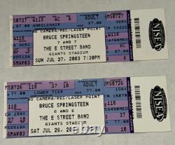 2003 Bruce Springsteen & E Street Band x10 Night Run Concert Ticket Stub Lot Set