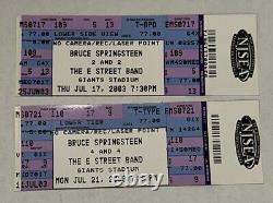 2003 Bruce Springsteen & E Street Band x10 Night Run Concert Ticket Stub Lot Set