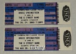 2003 Bruce Springsteen & E Street Band x10 Night Run Concert Ticket Stub Lot Set