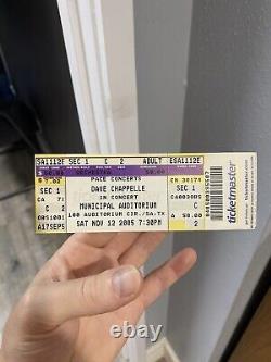 2005 Dave Chappelle Full Ticket Stub Municipal Auditorium Pace Concert